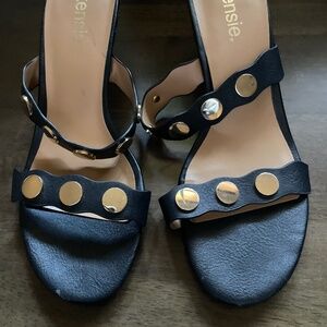Kenzie Black studded sandals